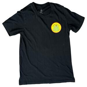Coachella Festival Yellow Green Cactus Black Tee T-Shirt Size S Double Sided